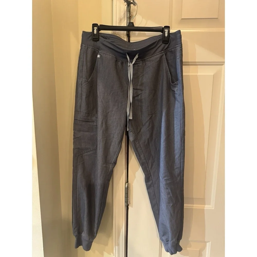 Figs Kade Cargo Scrub Pants Womens‎ MP Medium Petite Gray Technical Collection